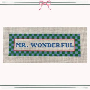 Mr. Wonderful ~ Needlepoint Canvas Hand Painted on 13 Mesh by Threading Treasures