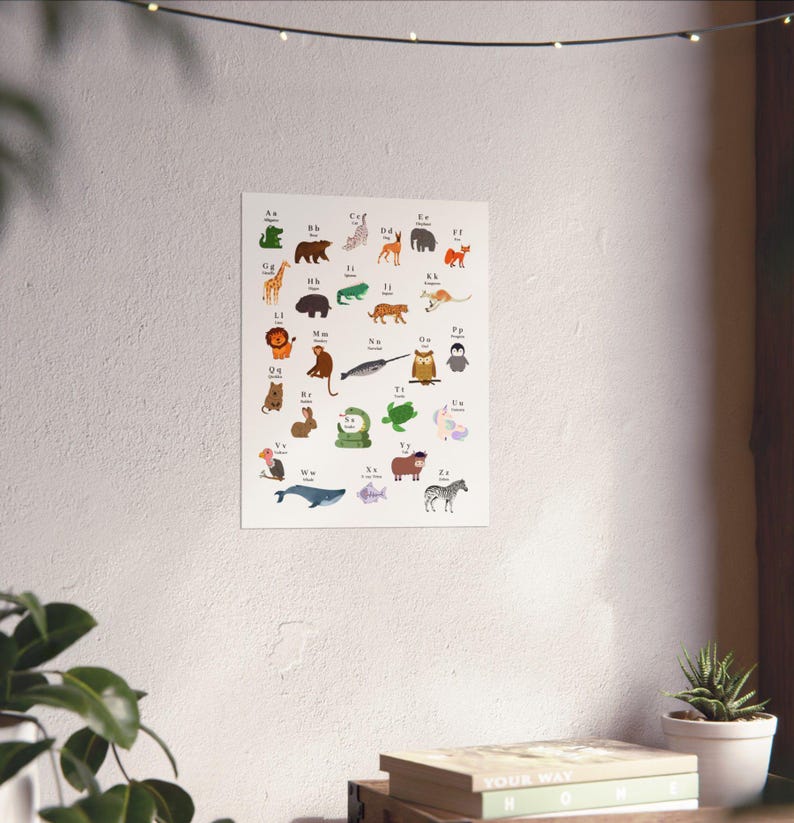 Printable Animal ABC Poster for Kids | Alphabet Wall Art | Nursery ...