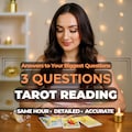 3 Questions Tarot Reading • Psychic Answers for Love Career Soulmate • Accurate Spiritual Guidance PDF product logo