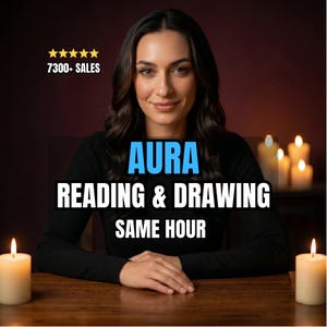 Aura Reading and Drawing • Psychic Aura Colors • Spiritual Energy Insight • Intuitive Art Portrait
