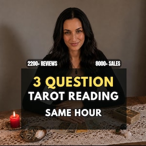 Lettura dei Tarocchi con 3 domande • Risposte psichiche per amore, carriera e anima gemella • Guida spirituale accurata in formato PDF