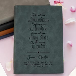 Custom Inspirational Graduation Gift, Gift for Graduates 2025, Behind You All Your Memories Quote, College High School Graduation,A5 Journal