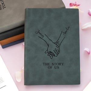 Custom Couple&#39;s Name Notebook, Memory Journal for Couples, Wedding Gift, 1st Anniversary Gift, Gift for Couples, Couple Memory Keepsake