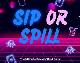 Sip or Spill Printable Drinking Card Game Pre-drinks Game Icebreaker ...