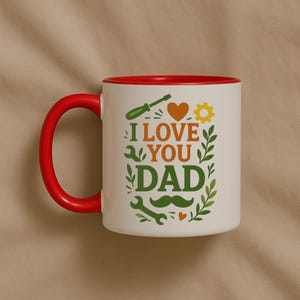 Father&#39;s Day I Love You Dad Gift, Coffee Mug, Personalized Tea Cup, Best Papa Ever, Birthday Present, You&#39;re the best, 11oz