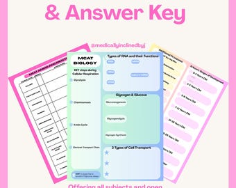 MCAT Study Sheet - Complete Bundle