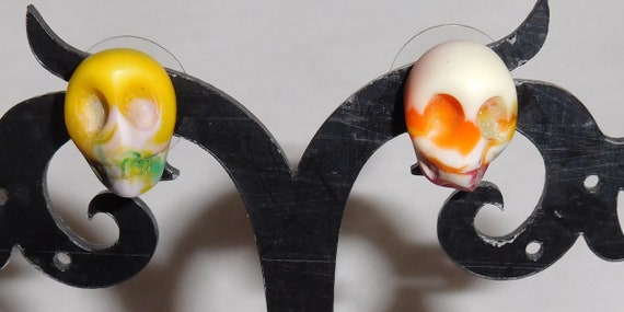Sobral Cranio Pollock Mini Skulls Post Earrings Br