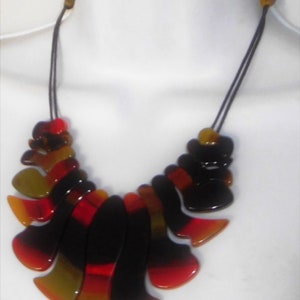 Sobral Abissal Profundo Pradaruga Bead Artist Made Statement Necklace