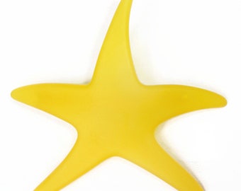 Sobral Brazil Sea Star / Starfish Artist Made Yellow Large Hair Clip Barrette