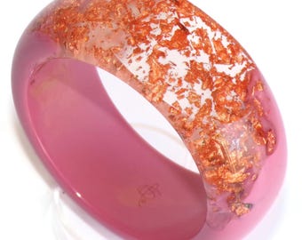 Sobral Orlando Tecnica PB34 Pink & Copper Metalique Bangle Bracelet