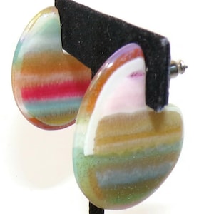 Sobral Neoconcretismo Mini Encanto Shimmering Multi Hued Artist Made Earrings