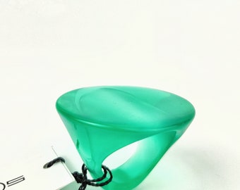 Sobral Classicos Agnes Clear Green Artist Made Statement Ring