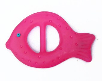 Sobral Brazil Pink Frosted Artist Made Fish Belt Buckle or Sarong Clip