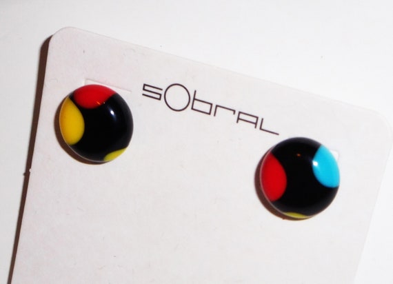 Sobral Dots Multicolor Polka Dots on Black Beads … - image 5