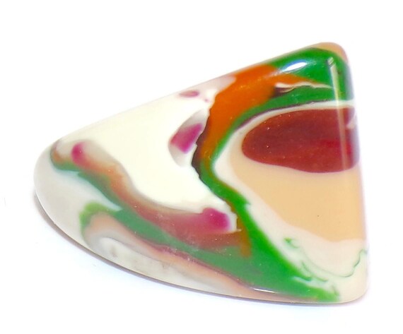 Sobral Gorky Gotejado Cerrado Marbled Earthy Hues Artist Made Statement Ring Size 6.75 View 4