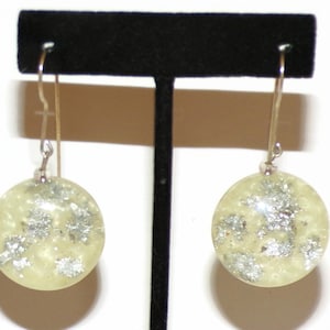 Sobral Metalique Afrodite Silver Inclusion Dangle Artist Made Earrings