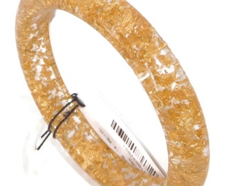Sobral Metalique PB14 Glittering Gold Inclusion Artist Made Bangle Bracelet