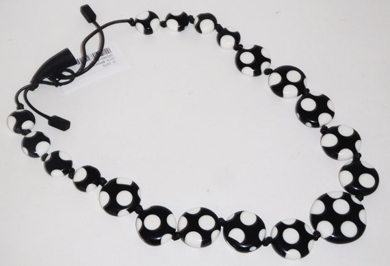 Sobral Dots White Polka Dots on Black Beads Artis… - image 7