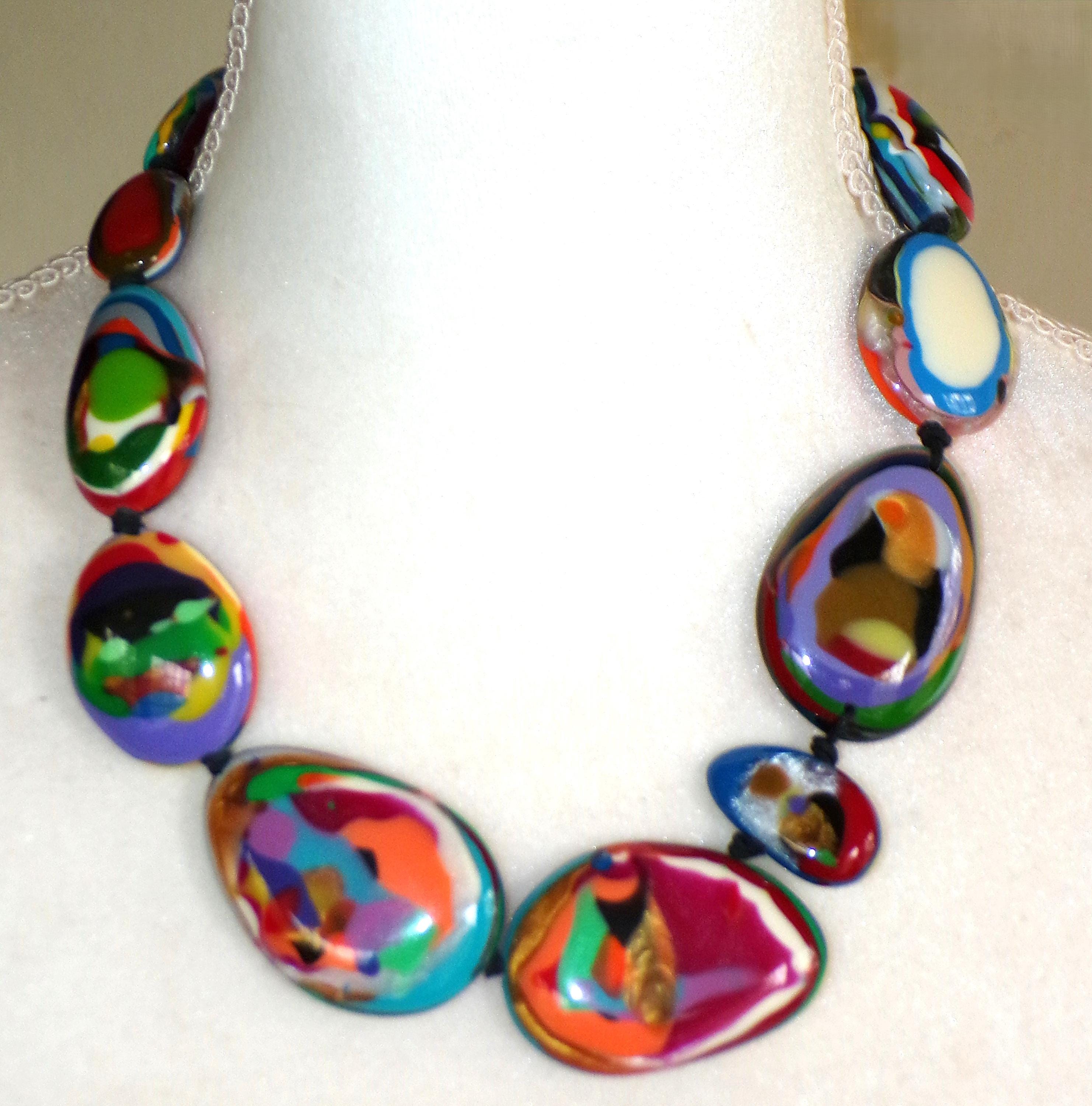 Sobral Kandinsky Gaby Reversible Large Beads Artist Made Statement Necklace