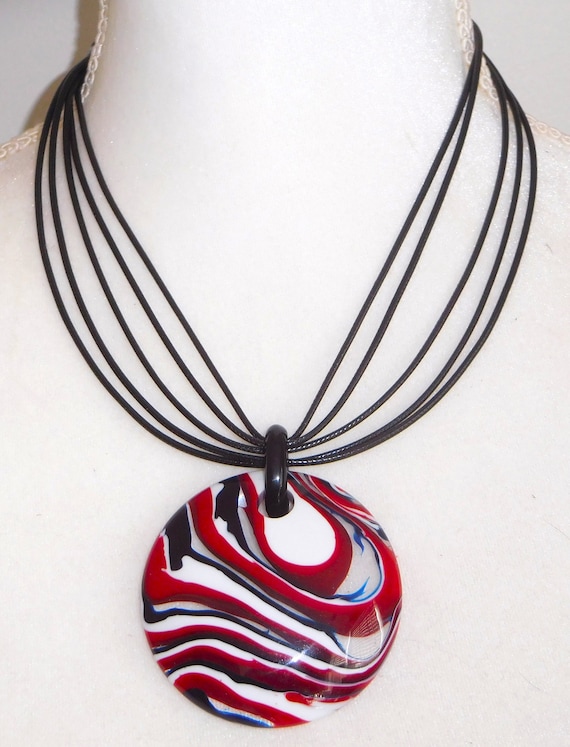 Sobral Marianne Mila Marbled Red, White & Blue Art