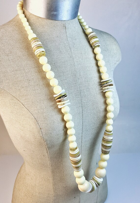 Sobral Africa Taupe Ivory White Large Beads Artis… - image 4