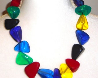 Sobral Mix 2023 Diamantes Multicolor Beads Artist Made Statement Necklace