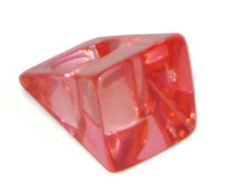 Sobral Classico Carre Grande Clear Watermelon Pink Artist Made Ring Size 6.5