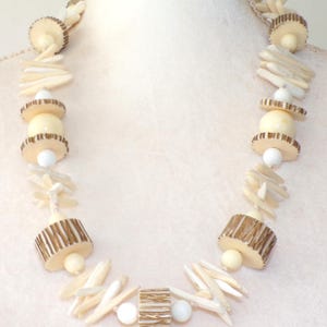Sobral Retired Estonia Estriada White Mix Chunky Multicolor Beads Artist Made Necklace