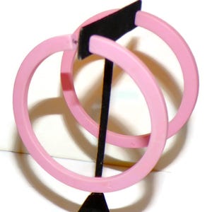 Sobral Sortido Unico Huge Bubble Gum Pink Hoops Artist Made Statement Post Earrings