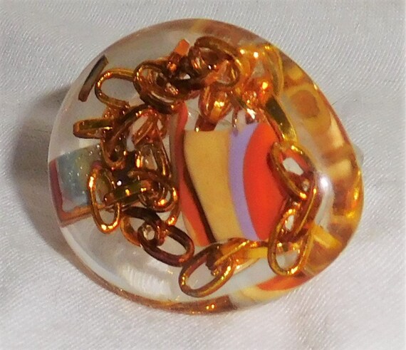 Sobral Atelie Chain & Mosaic Inclusion Funky Ring… - image 7