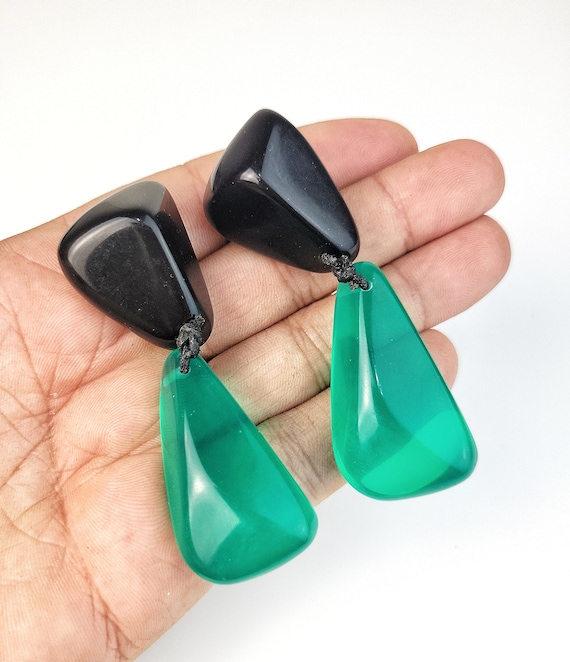 Sobral Classicos Cusco Green & Black Bead Artist … - image 5