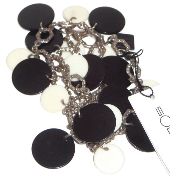 Sobral Fichas N34 Charm Disks on Silver Tone Chai… - image 4