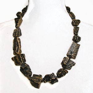 Sobral Retired "Cachos" Cluster Brown & Black Beads Artist Made Necklace