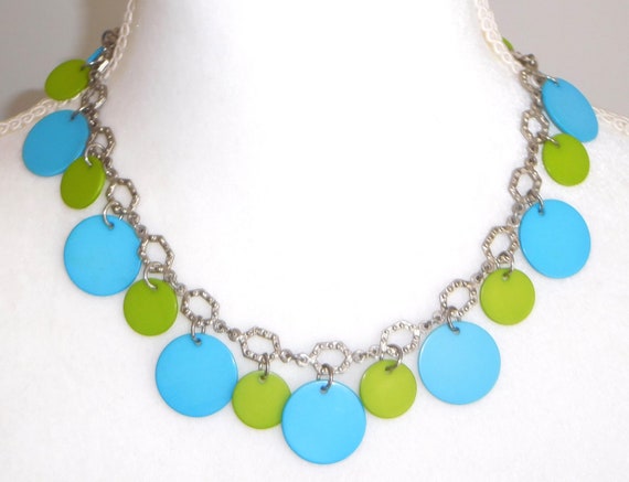 Sobral Fichas N34 Charm Disks on Silver Tone Chai… - image 5