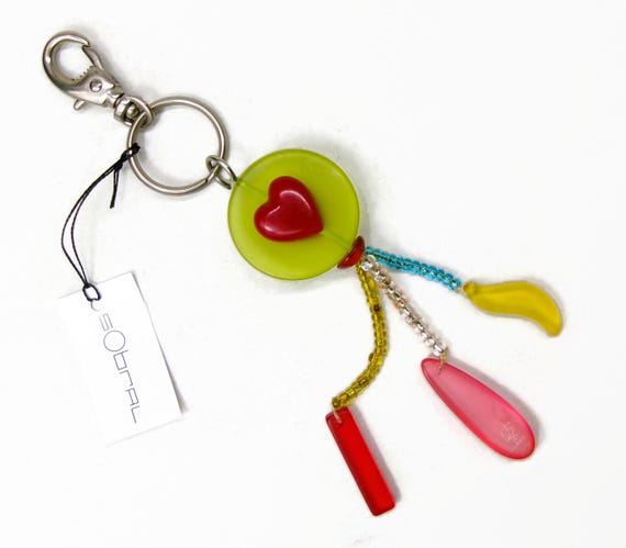 Sobral Brazil Rare Retired "Vagabond Heart" Artist Mad Key Chain Ring