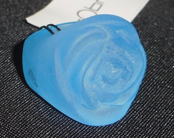 Sobral Classicos Rosa Rose Frost Matte Light Blue Artist Made Ring