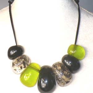 Sobral Mix Preto, Algas e Cana Bia Assorted Beads Artist Made Necklace