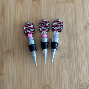 Handmade Beaded Wine Stopper | Bottle Topper Gift | Hostess Gift | Custom Wine Cork | Elegant Bar Accessory | With a Little Love