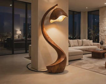 Rustic Wooden Floor Lamp Statement Design For Home Decor