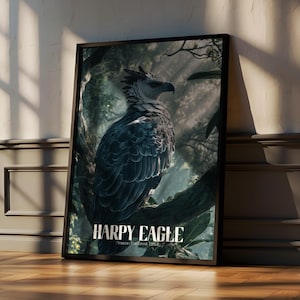 Harpy Eagle Print: Powerful Bird of Prey - Wildlife Wall Art
