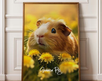 Guinea Pig Art Print – Playful Nursery Decor