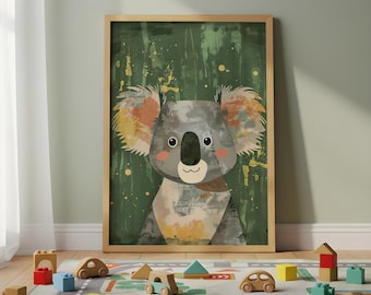 Koala Kinderzimmer Poster - Australischer Tierdruck
