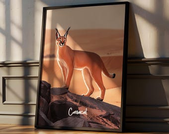 CARACAL PORTRAIT #01B- Ready to Hang High Def. Dye Sublimation