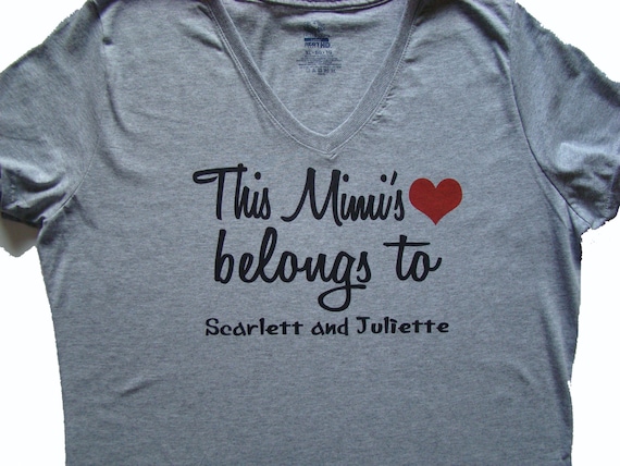 Me encanta mi abuelo bebé bordados T-shirt regalo Nieto Corazón
