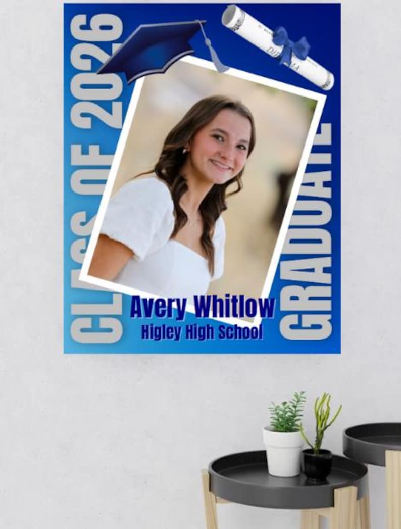 Custom Graduation Poster for Class of 2026 – Senior Photo Sign ...