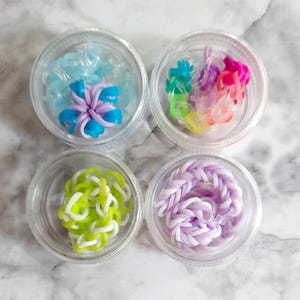 4 Rainbow Loom Bracelets, Kids Bracelet, Friendship Bracelet, Rubber Band Bracelet, Party Favor Bracelets