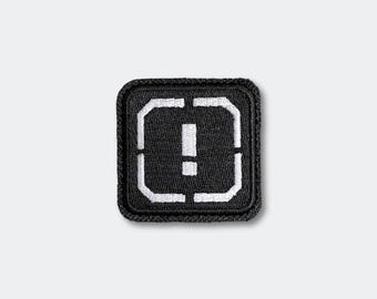 Cyberpunk EXCL Mark Patch: Embroidered Glitch Badge - Iron On/Hook and Loop/Sew-On