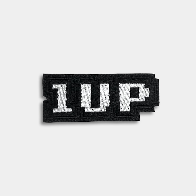 1UP Extra Life Patch: Embroidered Iron On/sew-on/hook and Loop - Etsy