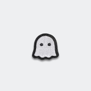 Cute Ghost Patch, For Backpacks, Hats, Bags, Clothing Accessory, Embroidery, Sew On Badge, Iron On Badge, Velcro, Kawaii Ghost, Halloween
