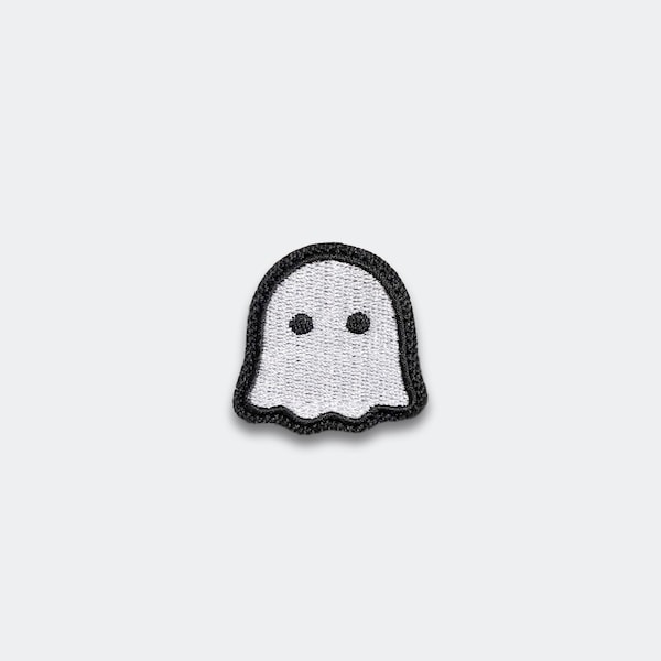 Kawaii Ghost Patch: Iron On/Sew On/Tactical Embroidery Badge/Hook and Loop